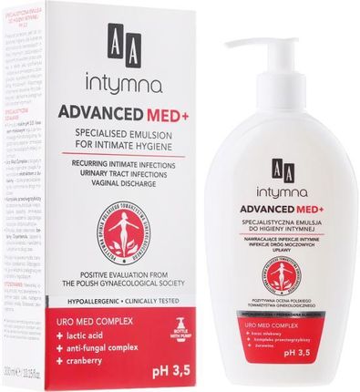AA Intymna Advanced Med+ specjalistyczna emulsja do higieny intymnej Advanced pH 3,5 300 ml