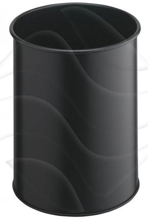 Durable Kosz Na Śmieci 15 Litrowy Metalowy Klasyczny Okrągły Czarny 330101