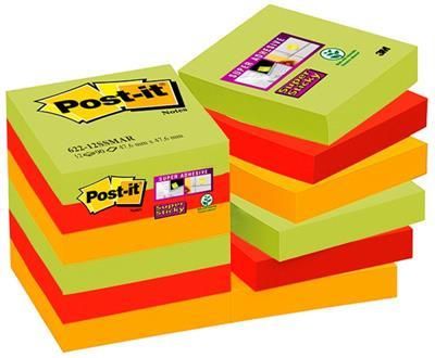 3M POST-IT Super Sticky (622-12SSMAR-EU) 47,6x47,6mm 12x90 kart. paleta Marrakesz