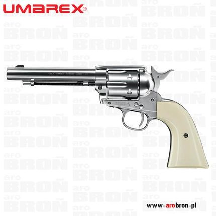 Wiatrówka rewolwer Umarex Colt Peacemaker Single Action Army NICKEL 5,5   4.5 mm 6 strzałowy, niklowany, śrut diabolo