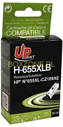 UPrint kompatybilny ink z CZ109AE, No.655, black, 550s, 20ml, H-655XLB, dla HP Deskjet Ink Advantage 3525, 5525, 6525, 4615 e-AiO