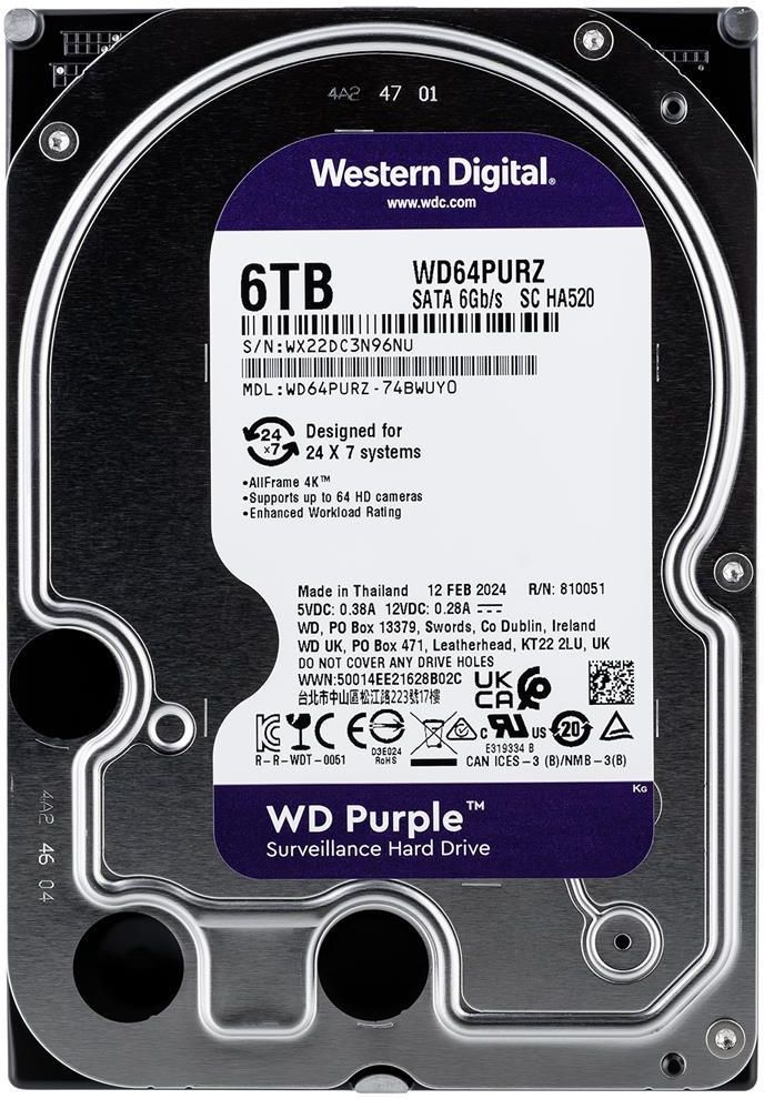 Dysk twardy WD Purple 6TB 3,5 (WD60PURZ) - Opinie i ceny na Ceneo.pl