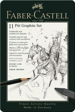 Faber Castell Zestaw Ołówków I Grafitów Pitt 11 Elementów 112972