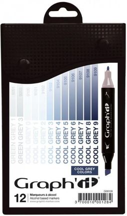 Graphit Zestaw 12 Promarkerów Gi00128 Cool Grey Colors