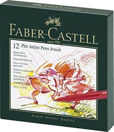Faber Castell Zestaw 12 Pisaków Pitt Artist Pen Brush 167146
