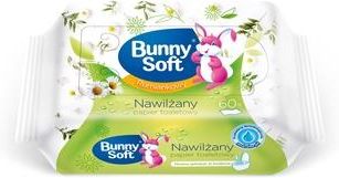 Bunny Soft Papier Toaletowy Nawilżany 60 Listków Rumiankowy