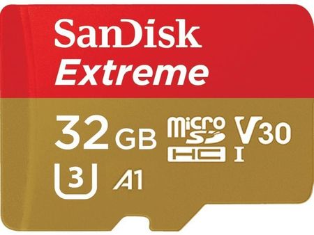 SanDisk microSDHC 32GB Extreme U3 V30 UHS-I (SDSQXAF032GGN6AA)