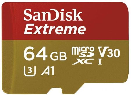 SanDisk microSDXC 64GB Extreme U3 V30 UHS-I (SDSQXAF064GGN6AA)