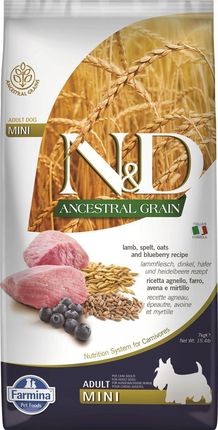 Farmina N&D Low Grain Adult Mini Lamb з чорницею, ягня та чорниця 7 кг - фото 2