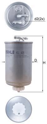 MAHLE ORIGINAL Filtr paliwa KL43