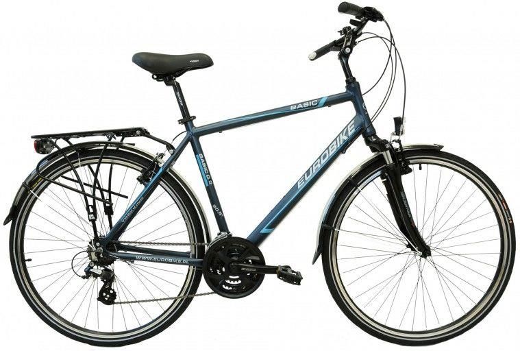 Rower Eurobike Basic 0.2 Niebieski 2017 Rowery Turystyczne Męskie