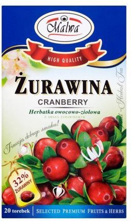 Malwa Herbata owocowo ziołowa Żurawina 20szt.