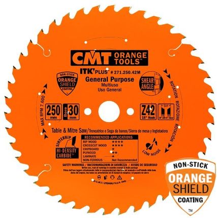 CMT Orange Tools Ultra cienka piła ITK PLUS do cięcia poprzecznego 210x30+25x1,8/1,2mm z=36 / 15 27121036M