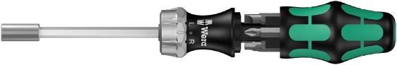 Wera 05073661002 Ratelschroevendraaier Kraftform Compact 27 RA 2 SB, 7-delig, 7 stuks, gekleurd, één maat