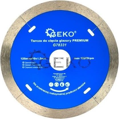 Geko Tarcza diamentowa do cięcia glazury 125 x 10 x 1.2mm G78331
