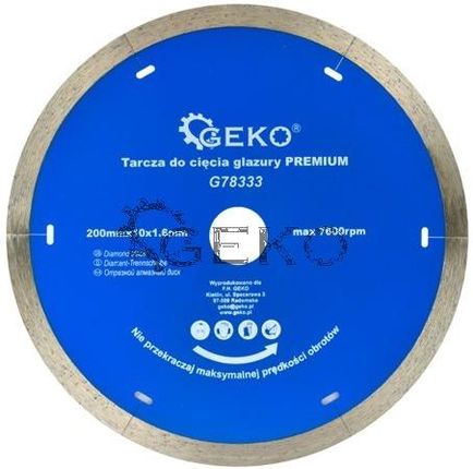 Geko Tarcza diamentowa do cięcia glazury 200 x 10 x 1.6mm G78333