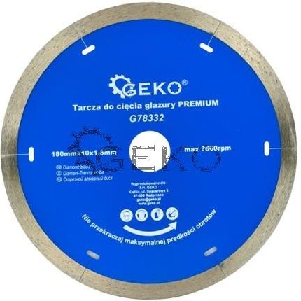 Geko Tarcza diamentowa do cięcia glazury 180 x 10 x 1.6mm G78332