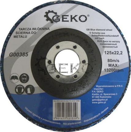 Geko Tarcza włóknina ścierna do metalu 125x22,2mm G00385