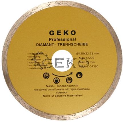 Geko Tarcza diamentowa pełna 125x22,2mm G00241