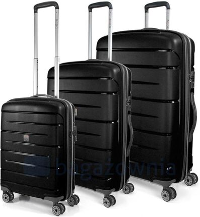 Zestaw walizek RONCATO Starlight 2.0 3400-01 Czarne - czarny