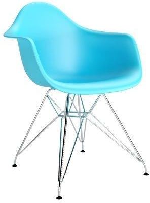 D2 Krzesło P018 Pp Ocean Blue Chrom Nogi