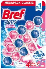 Zdjęcie Bref WC Power Aktiv Fresh Flowers Zawieszka do muszli WC 3x50 g - Trzciel