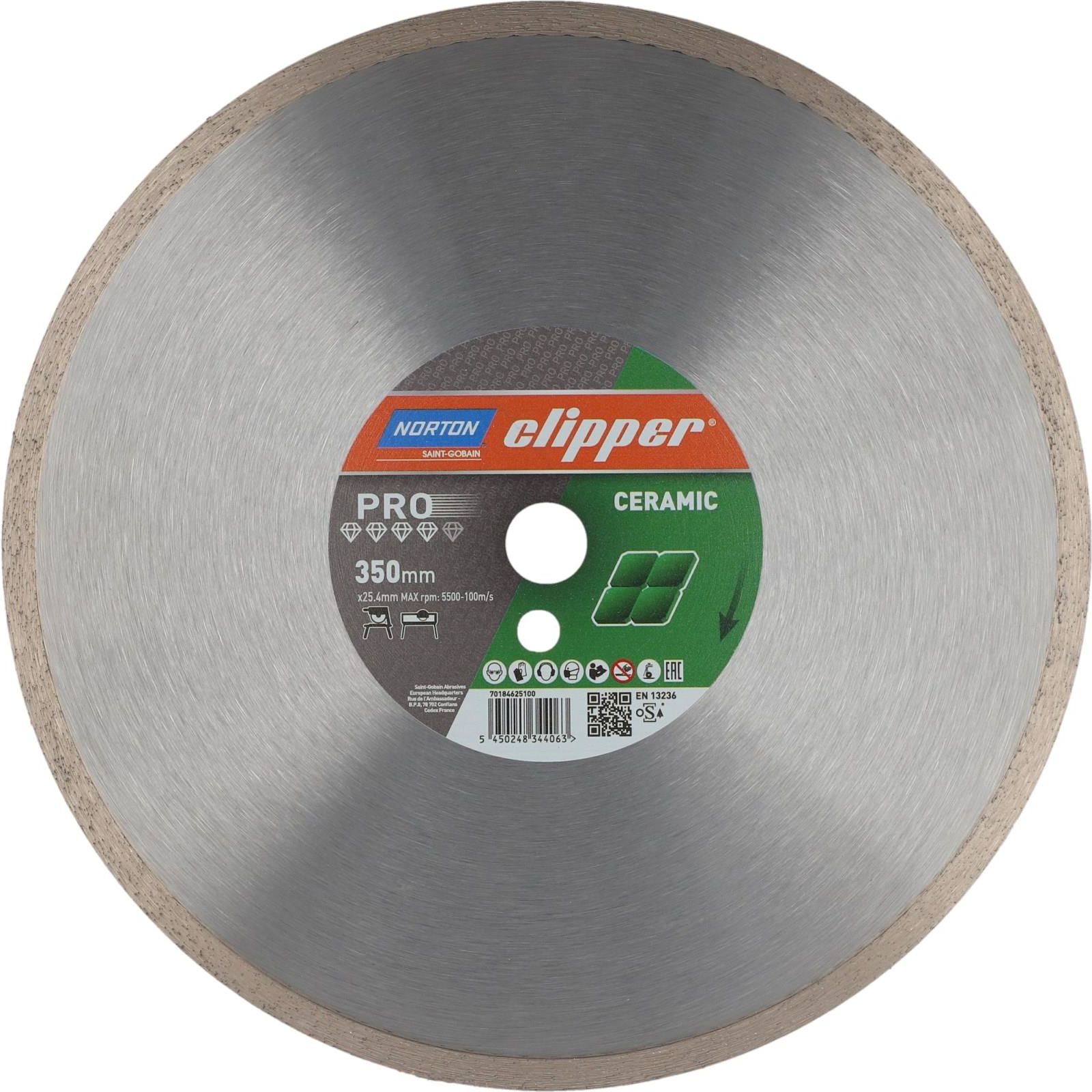 Tarcza Diamentowa NORTON CLIPPER TARCZA DIAMENTOWA PRO CERAMIC 350x25 4 tarcza-diamentowa-norton-clipper-tarcza-diamentowa-pro-ceramic-350x25-4