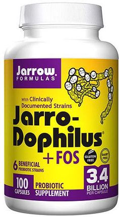 Jarrow Jarro-Dophilus + FOS Probiotyki 3 4 mld + Fruktooligosacharydy 100 kaps.