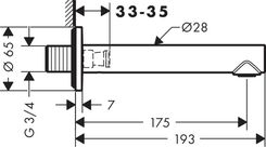 Zdjęcie Hansgrohe Axor Wylewka Uno chrom 45410000 - Pułtusk