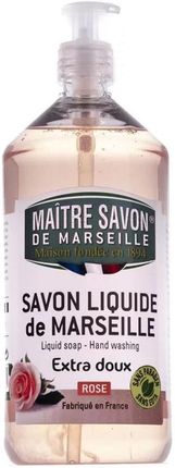 Maitre Savon De Marseille Mydło Marsylskie W Płynie Róża 1000Ml