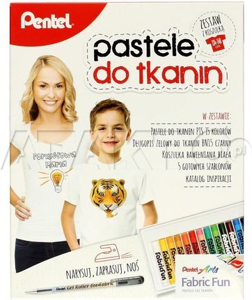 Zestaw Pastele Do Tkanin + Długopis + Koszulka Dziecięca