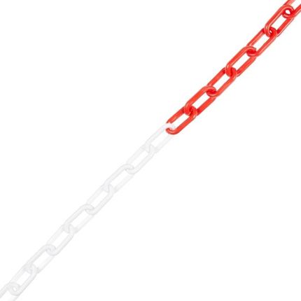 Diall Łańcuch sygnalizacyjny 8 mm x 10 m biało-czerwony