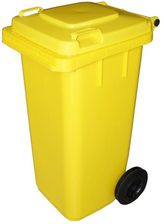 Pojemnik na śmieci 120 l żółty (02855) - Kosze i kontenery na śmieci