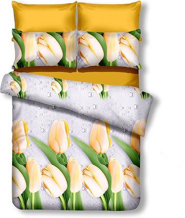 Pościel 155x220 + Poszewka Emerald Cleo Tulipany