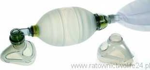 Laerdal Resuscytator silikonowy dla pacjentów powyżej 25 kg z maską + rezerwuar tlenu (870051)