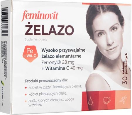 Feminovit Żelazo 30 Tabletek
