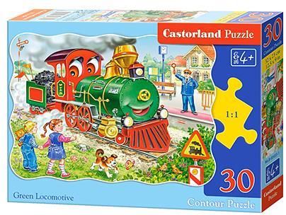 Castorland Puzzle 30 el. Green Locomotive