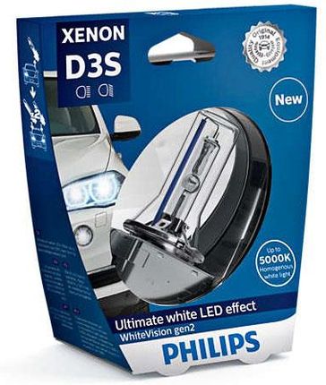 Philips Xenon WhiteVision D3S gen2 | Ksenonowa Żarówka Samochodowa