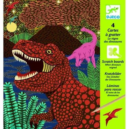 Djeco Zestaw Artystyczny Zdrapywanka Dinozaury  (Dj09726)