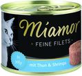 MIAMOR Feine Filets Naturelle w sosie własnym - tuńczyk i krewetki 80g - rabaty do 3% | zbieraj punkty | dostawa od 99zł GRATIS!