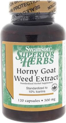 Swanson Horny Goat Weed Ekstrakt 500 mg 120 kapsułek