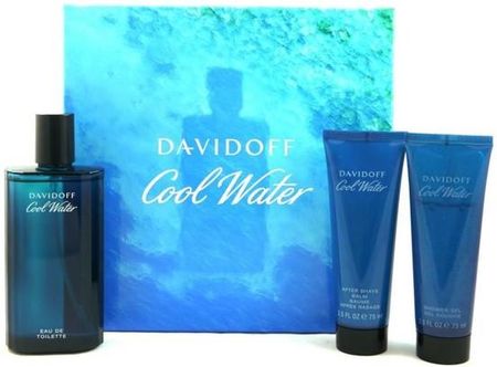 Davidoff Cool Water Men Woda Toaletowa 125 ml + Balsam Po Goleniu 75 ml + Żel Pod Prysznic 75 ml