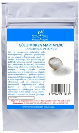 Biocosmetics Sól Z Morza Martwego Do Kąpieli I Peelingu 500 g