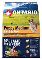 Ontario Puppy Medium Lamb And Rice Hypoalergiczna 750G