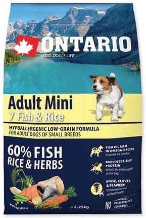Ontario Adult Mini 7 Fish And Rice Hypoalergiczna 2,25Kg