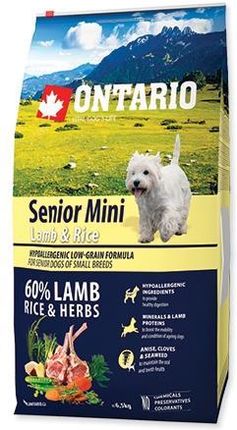 Ontario Senior Mini Lamb And Rice Hypoalergiczna 6,5Kg