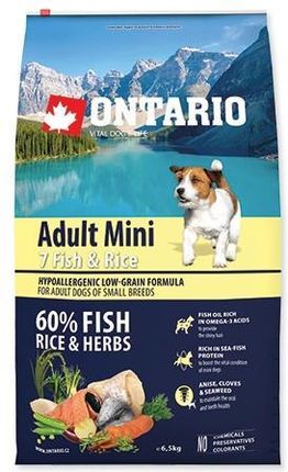 Ontario Adult Mini 7 Fish And Rice Hypoalergiczna 6,5Kg