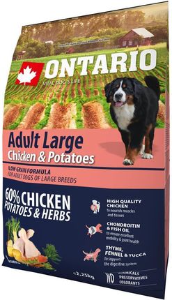 Ontario Adult Large Chicken And Potato 2,25Kg