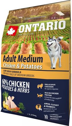 Ontario Adult Medium Chicken & Potato2,25Kg