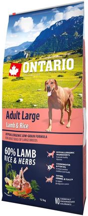 Ontario Adult Large Lamb And Rice 12Kg